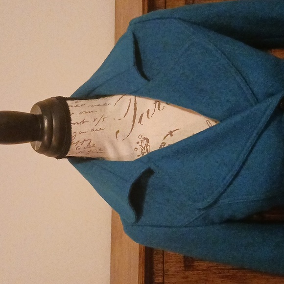 Wool-Blend Pea Coat/Small-Petite - Picture 4 of 6